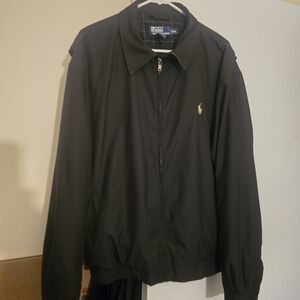 Ralph Lauren Black Lightweight Harrington Jacket